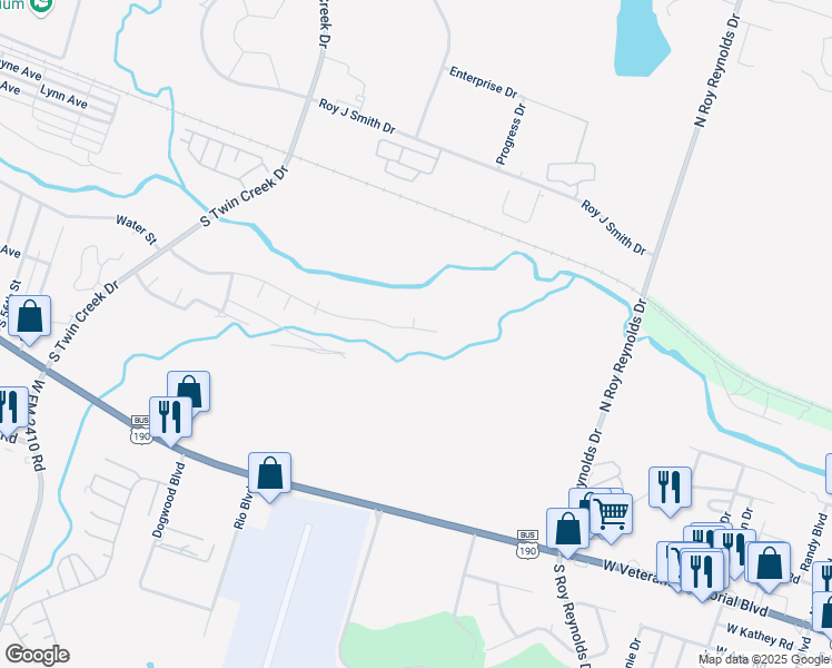 map of restaurants, bars, coffee shops, grocery stores, and more near 5002 Creekside Drive in Killeen