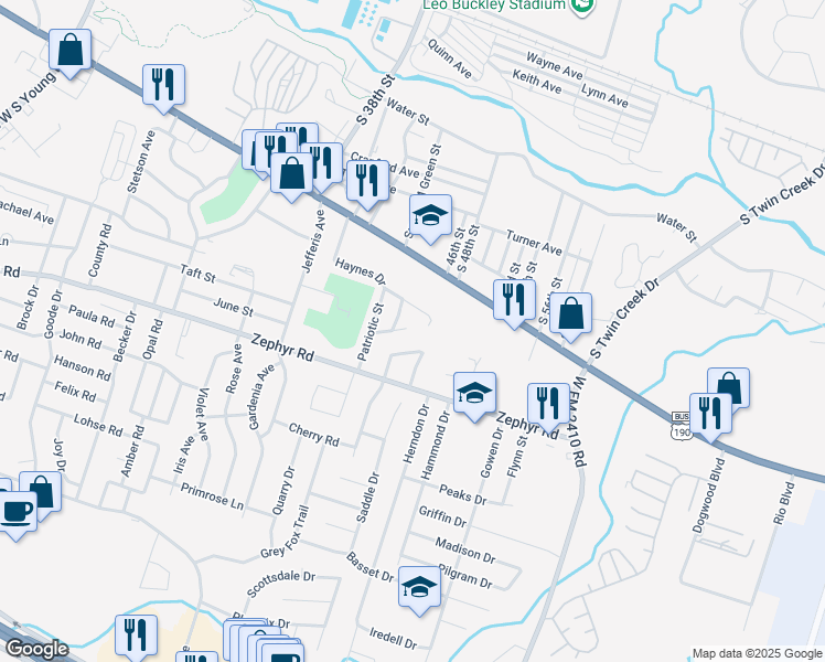 map of restaurants, bars, coffee shops, grocery stores, and more near 3708 Saratoga Avenue in Killeen
