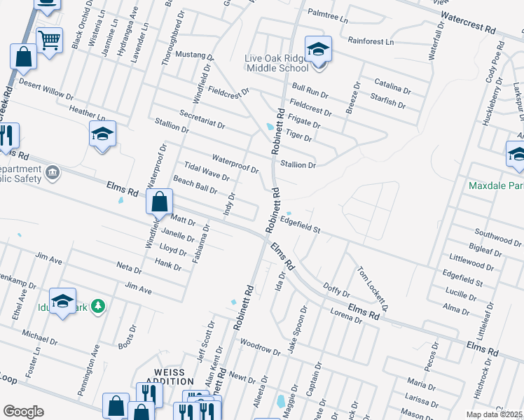 map of restaurants, bars, coffee shops, grocery stores, and more near 3908 Sand Dollar Drive in Killeen