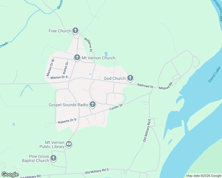 map of restaurants, bars, coffee shops, grocery stores, and more near 2339 Sam Jones Avenue in Mount Vernon