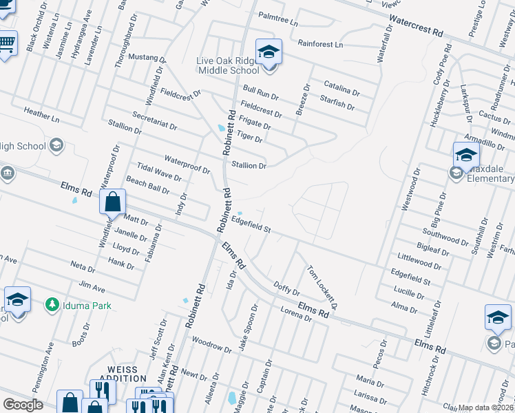 map of restaurants, bars, coffee shops, grocery stores, and more near 2806 Windmill Court in Killeen