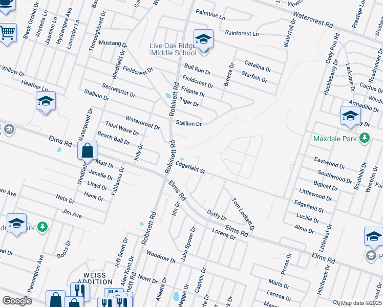 map of restaurants, bars, coffee shops, grocery stores, and more near 3806 Wind Court in Killeen