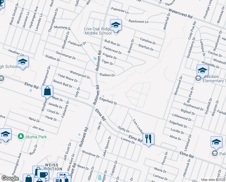 map of restaurants, bars, coffee shops, grocery stores, and more near 2806 Windmill Court in Killeen