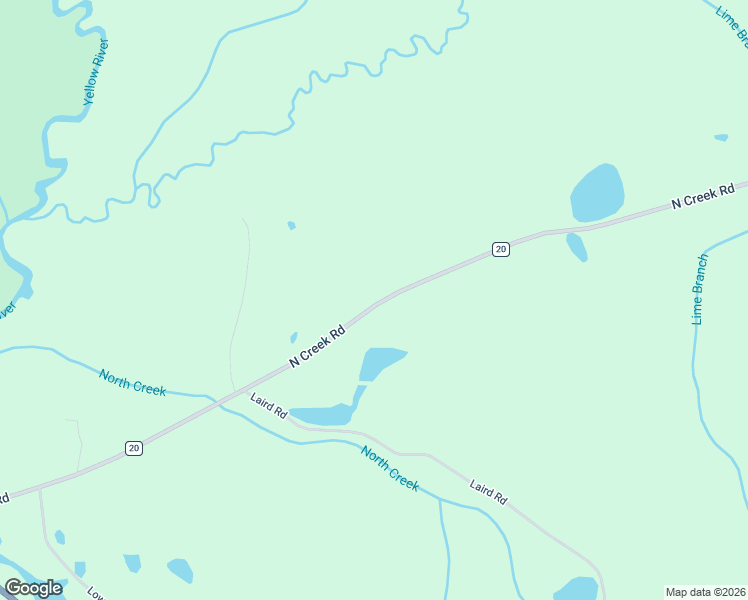 map of restaurants, bars, coffee shops, grocery stores, and more near North Creek Road in Florala
