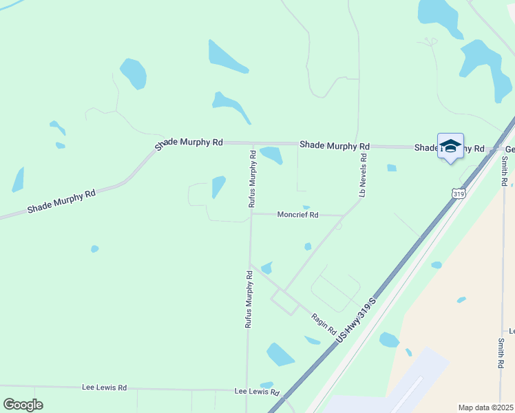 map of restaurants, bars, coffee shops, grocery stores, and more near 211 Rufus Murphy Road in Moultrie