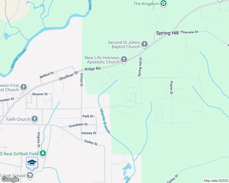 map of restaurants, bars, coffee shops, grocery stores, and more near 209 Downs Lane in Brewton