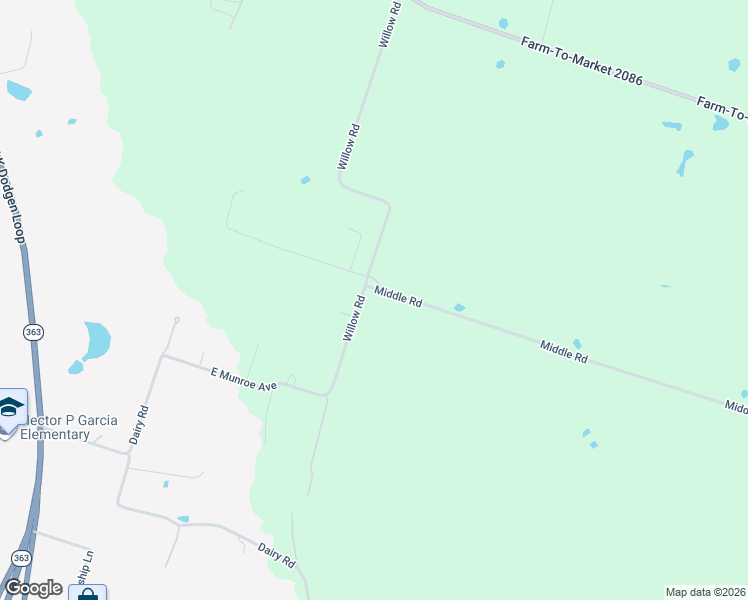 map of restaurants, bars, coffee shops, grocery stores, and more near 1713 Willow Road in Temple