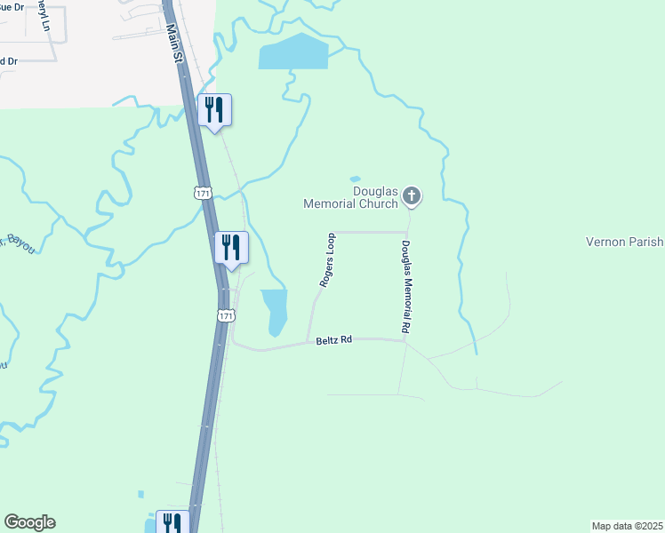 map of restaurants, bars, coffee shops, grocery stores, and more near 220 Rogers Loop in Leesville