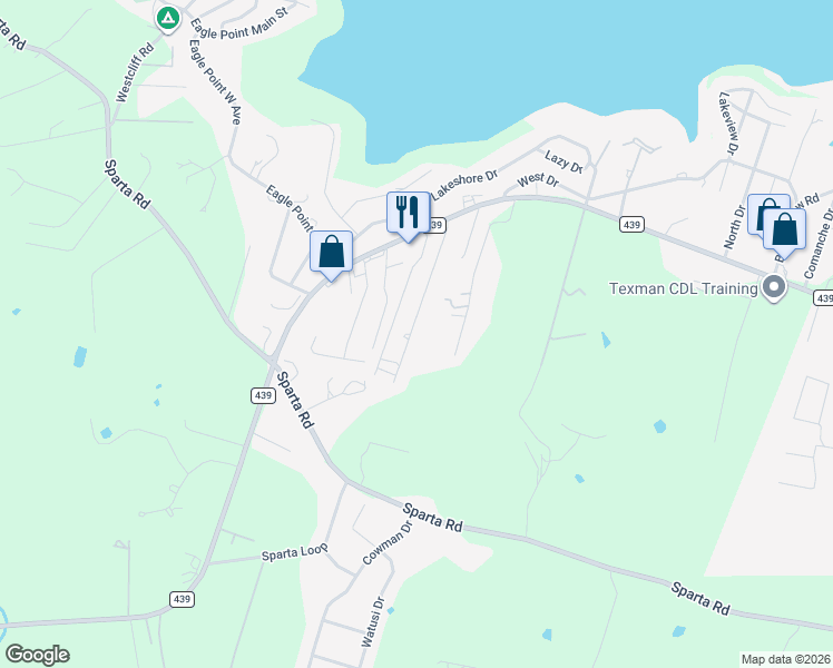 map of restaurants, bars, coffee shops, grocery stores, and more near 3397 Briana Drive in Belton