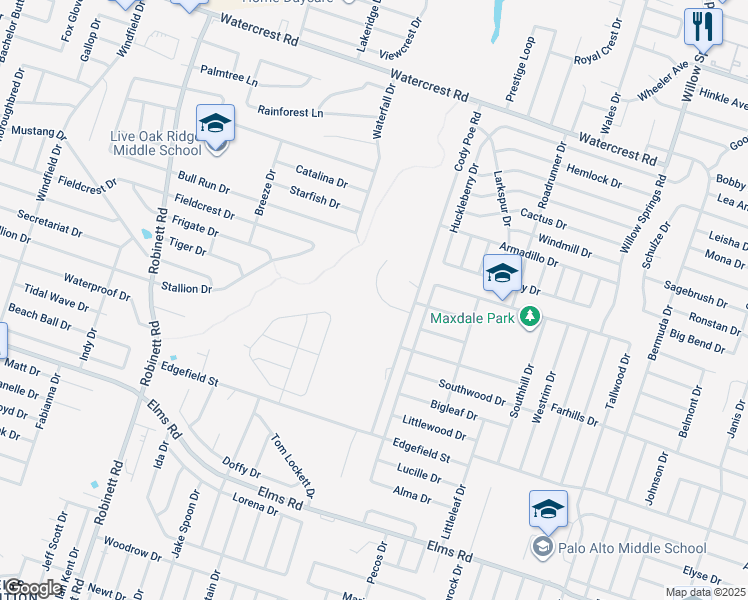 map of restaurants, bars, coffee shops, grocery stores, and more near 3006 Dannen Court in Killeen