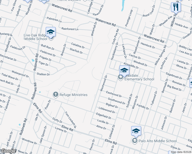 map of restaurants, bars, coffee shops, grocery stores, and more near 3006 Dannen Court in Killeen