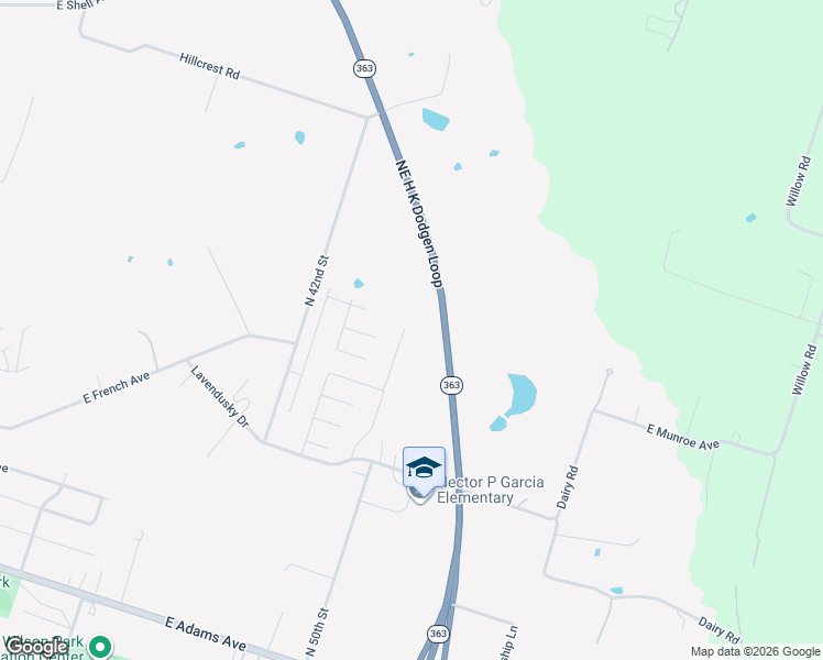 map of restaurants, bars, coffee shops, grocery stores, and more near 17000 Northeast H K Dodgen Loop in Temple