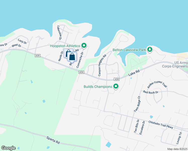 map of restaurants, bars, coffee shops, grocery stores, and more near 3669 Jenny Slipper Drive in Belton