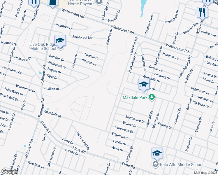 map of restaurants, bars, coffee shops, grocery stores, and more near 3205 Dannen Court in Killeen