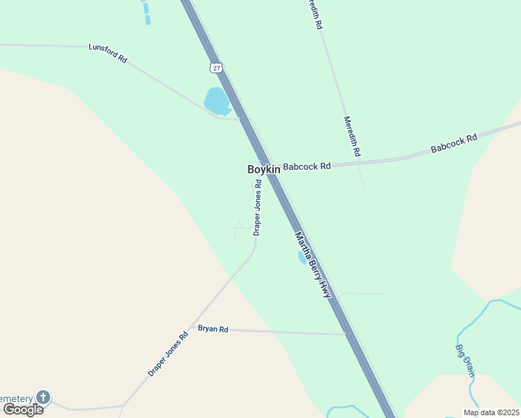 map of restaurants, bars, coffee shops, grocery stores, and more near 33 Draper Jones Road in Colquitt