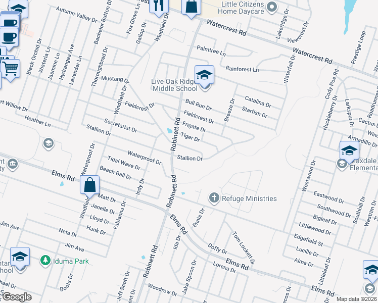 map of restaurants, bars, coffee shops, grocery stores, and more near 4002 Mustang Drive in Killeen