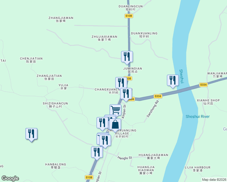 map of restaurants, bars, coffee shops, grocery stores, and more near in Wuhan