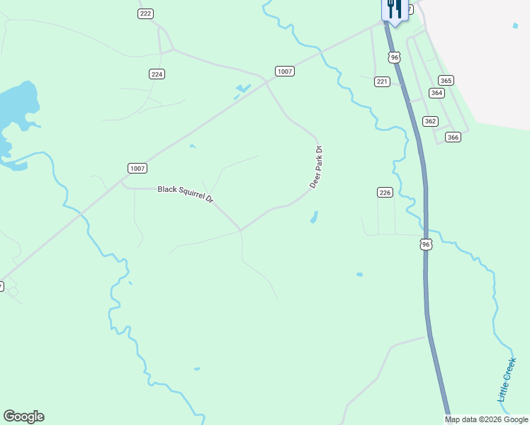 map of restaurants, bars, coffee shops, grocery stores, and more near 27-45 Deer Park Drive in Brookeland