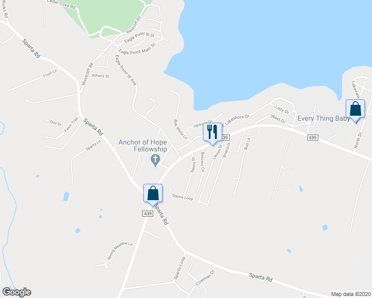 map of restaurants, bars, coffee shops, grocery stores, and more near 5633 East Lakeshore Drive in Belton