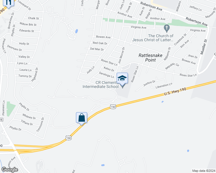 map of restaurants, bars, coffee shops, grocery stores, and more near 923 Northern Dancer Drive in Copperas Cove