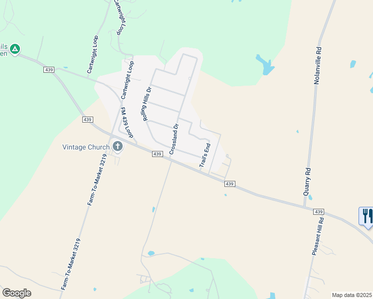 map of restaurants, bars, coffee shops, grocery stores, and more near 208 Rolling Hills Drive in Killeen
