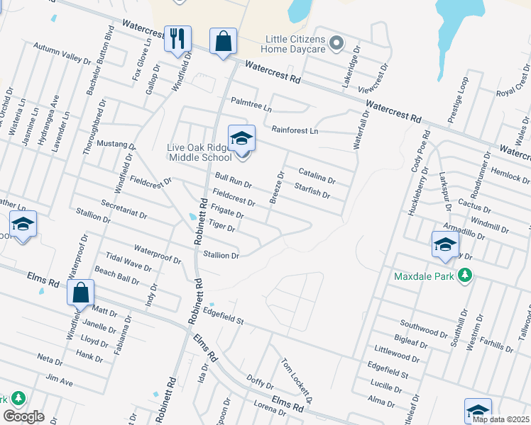 map of restaurants, bars, coffee shops, grocery stores, and more near 3800 Fieldcrest Drive in Killeen
