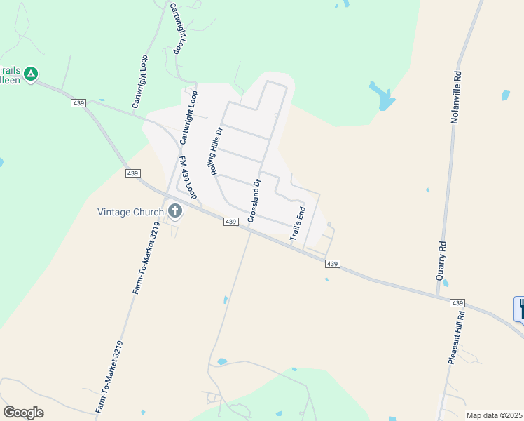 map of restaurants, bars, coffee shops, grocery stores, and more near 208 Rolling Hills Drive in Killeen