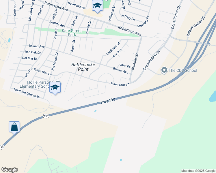 map of restaurants, bars, coffee shops, grocery stores, and more near 1207 Liberation Lane in Copperas Cove