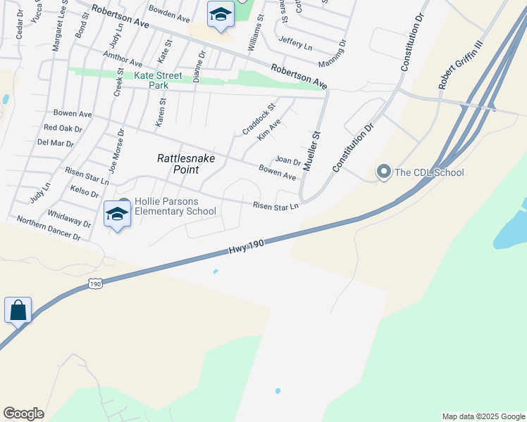 map of restaurants, bars, coffee shops, grocery stores, and more near 1006 Republic Circle in Copperas Cove