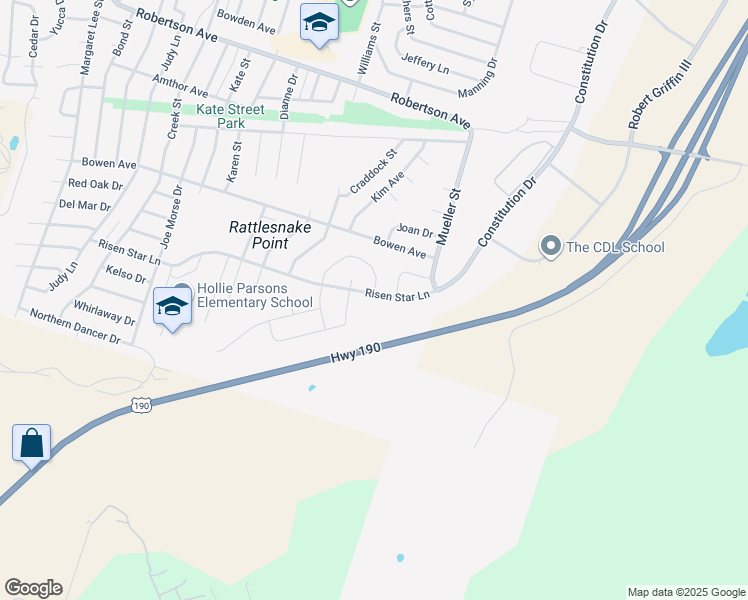 map of restaurants, bars, coffee shops, grocery stores, and more near 1006 Republic Circle in Copperas Cove
