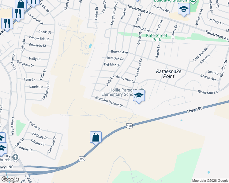 map of restaurants, bars, coffee shops, grocery stores, and more near 902 Saratoga Lane in Copperas Cove