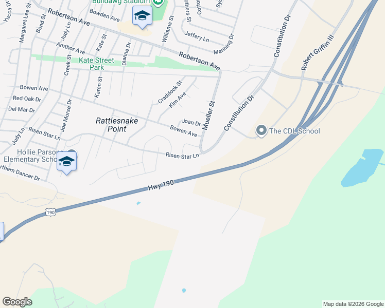 map of restaurants, bars, coffee shops, grocery stores, and more near 1709 Risen Star Lane in Copperas Cove