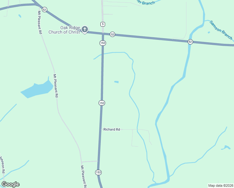 map of restaurants, bars, coffee shops, grocery stores, and more near 601 Alabama 153 in Samson