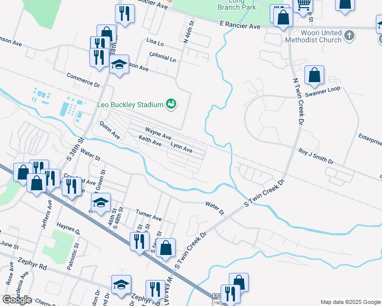 map of restaurants, bars, coffee shops, grocery stores, and more near 3355 Wayne Avenue in Killeen