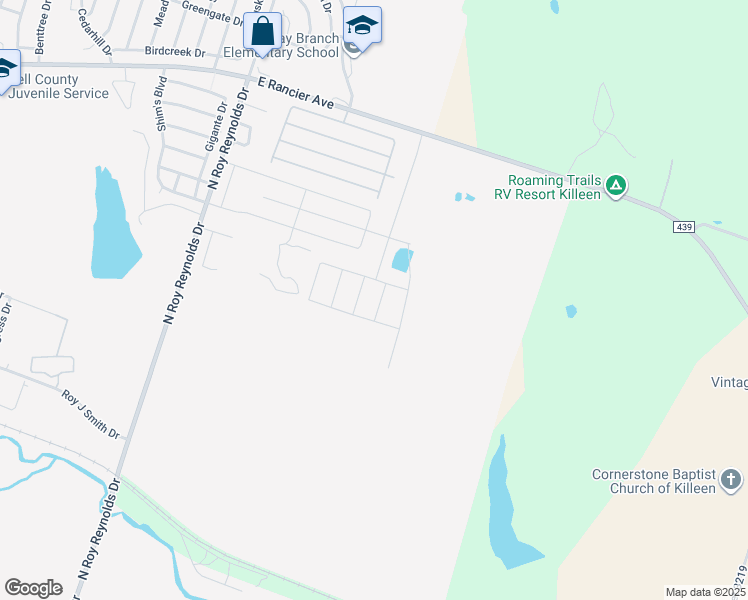 map of restaurants, bars, coffee shops, grocery stores, and more near 276 Snapdragon Lane in Killeen
