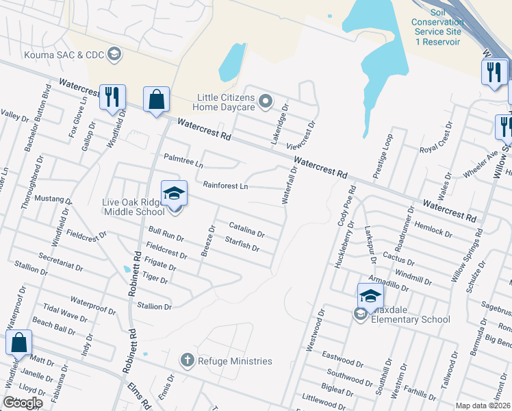 map of restaurants, bars, coffee shops, grocery stores, and more near 3503 Thunder Creek Drive in Killeen