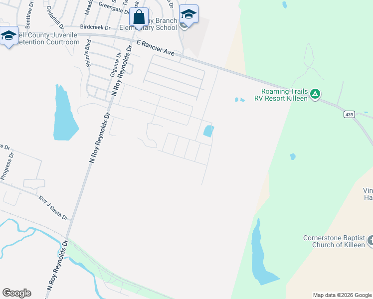 map of restaurants, bars, coffee shops, grocery stores, and more near 276 Snapdragon Lane in Killeen