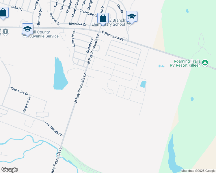 map of restaurants, bars, coffee shops, grocery stores, and more near 952 North Roy Reynolds Drive in Killeen
