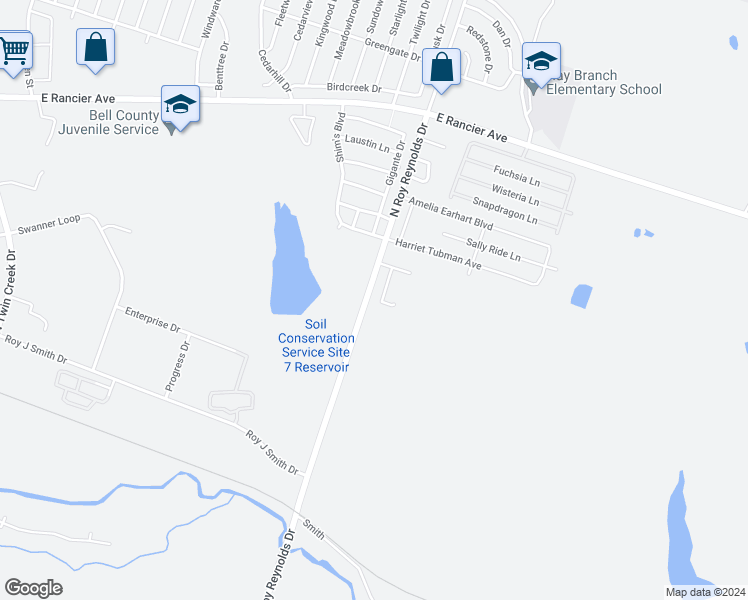 map of restaurants, bars, coffee shops, grocery stores, and more near 901 Lasso Drive in Killeen