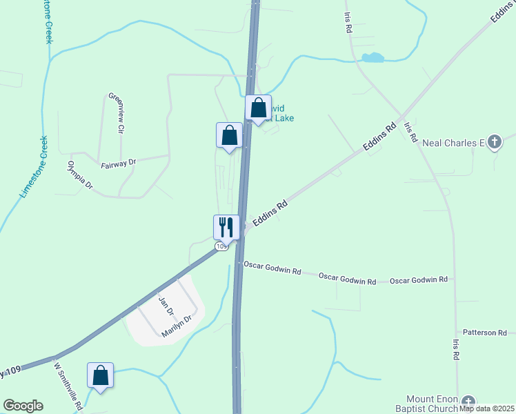 map of restaurants, bars, coffee shops, grocery stores, and more near 7860 Eddins Road in Dothan
