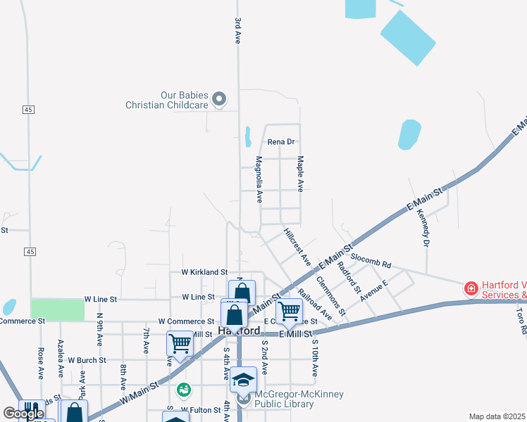 map of restaurants, bars, coffee shops, grocery stores, and more near 200-298 Highland Drive in Hartford