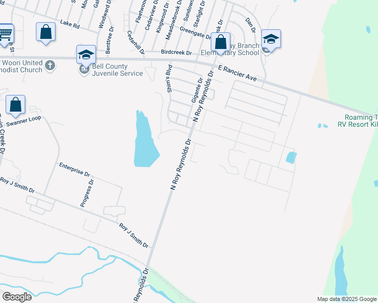 map of restaurants, bars, coffee shops, grocery stores, and more near 901 Lasso Drive in Killeen