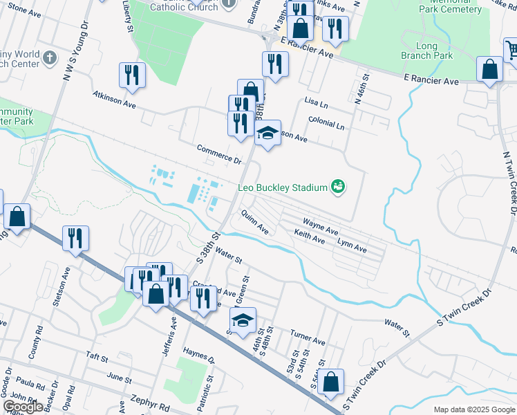 map of restaurants, bars, coffee shops, grocery stores, and more near 3303 Santa Fe Avenue in Killeen