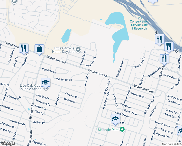 map of restaurants, bars, coffee shops, grocery stores, and more near 3320 Viewcrest Drive in Killeen