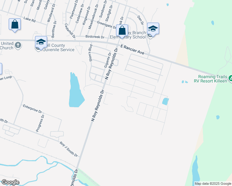 map of restaurants, bars, coffee shops, grocery stores, and more near 5803 Rustler Drive in Killeen
