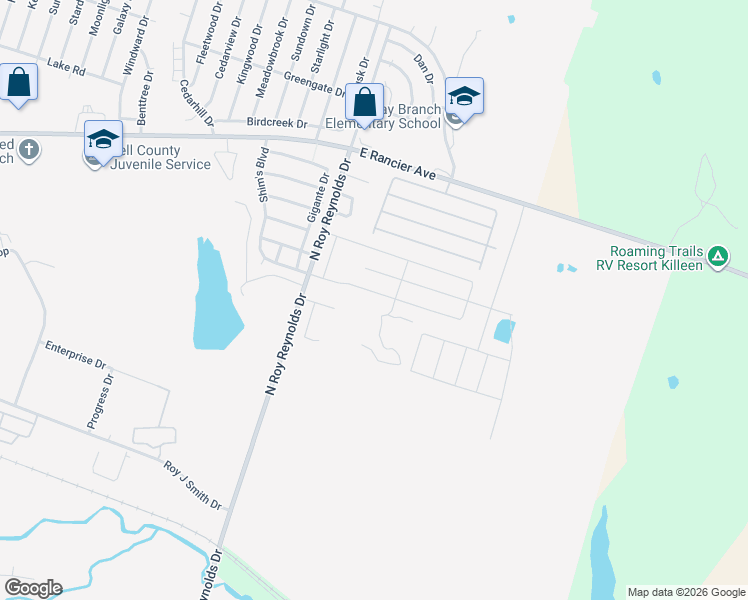 map of restaurants, bars, coffee shops, grocery stores, and more near 5803 Rustler Drive in Killeen