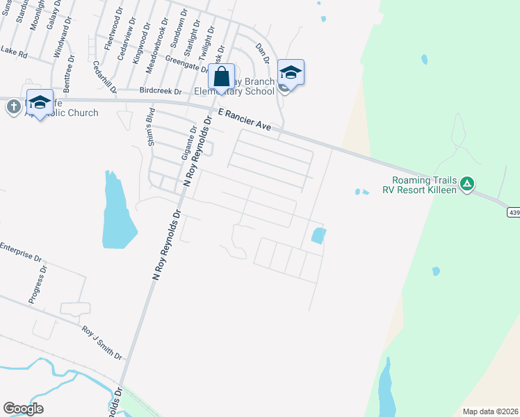 map of restaurants, bars, coffee shops, grocery stores, and more near 6015 Harriet Tubman Avenue in Killeen