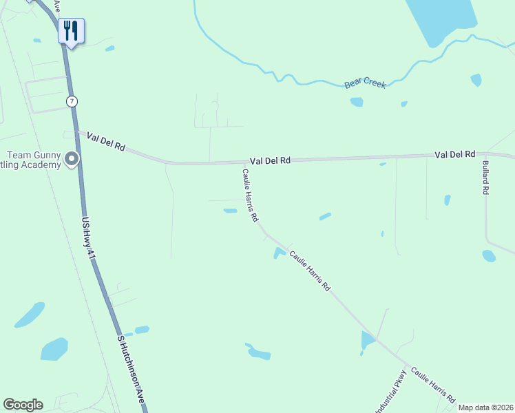 map of restaurants, bars, coffee shops, grocery stores, and more near 135 Caulie Harris Road in Adel