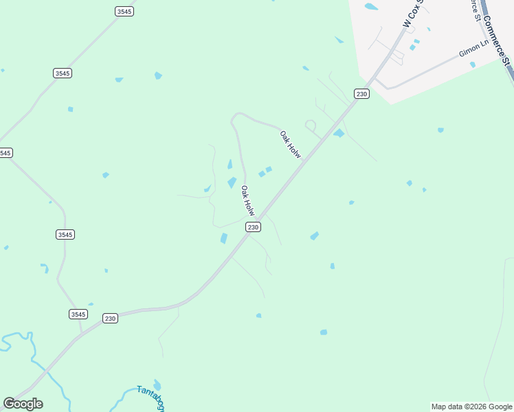 map of restaurants, bars, coffee shops, grocery stores, and more near 777 Oak Hollow in Lovelady