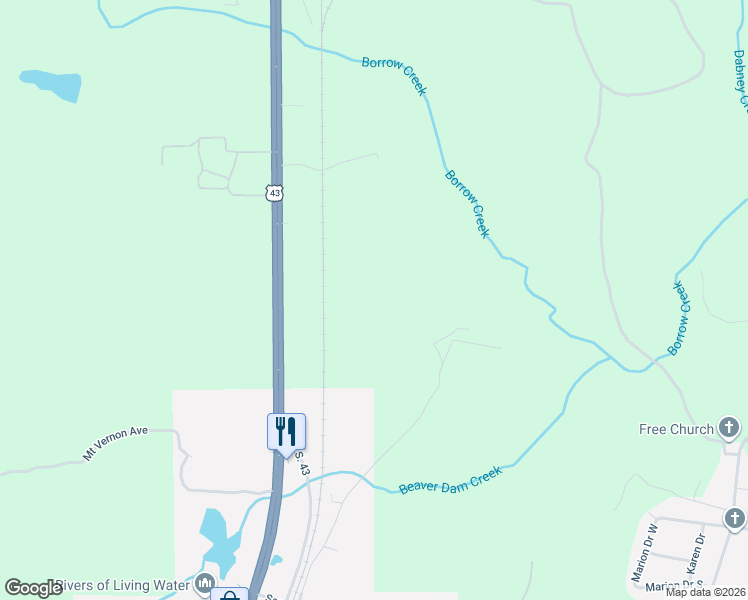 map of restaurants, bars, coffee shops, grocery stores, and more near in Mount Vernon
